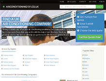 Tablet Screenshot of airconditioning101.co.uk